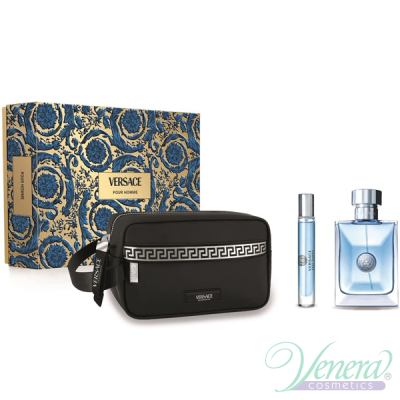 Versace Pour Homme Комплект (EDT 100ml + EDT 10ml + Bag) за Мъже Мъжки Комплекти
