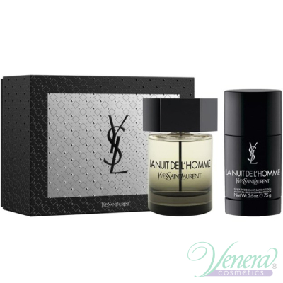 YSL La Nuit De L'Homme Комплект (EDT 100ml + Deo Stick 75ml) за Мъже Мъжки Комплекти