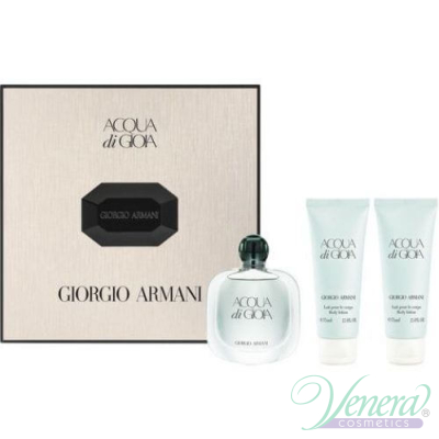 Armani Acqua Di Gioia Комплект (EDP 50ml + 2 x BL 75ml) за Жени Дамски комплекти
