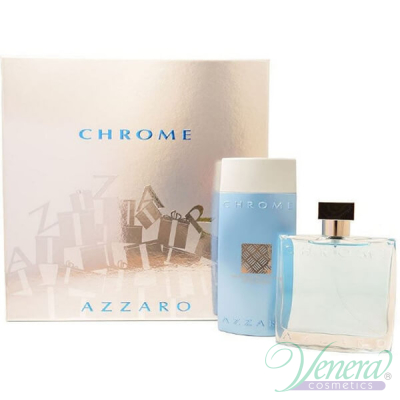 Azzaro Chrome Комплект (EDT 100ml + SG 200ml) за Мъже Мъжки Комплекти