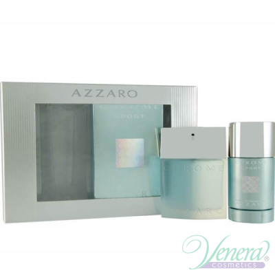 Azzaro Chrome Sport Комплект (EDT 50ml + Deo Stick 75ml) за Мъже Мъжки Парфюми