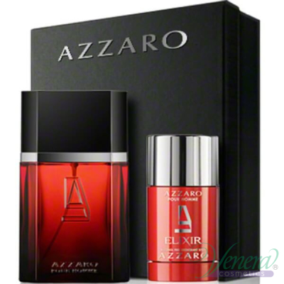 Azzaro Pour Homme Elixir Комплект (EDT 50ml + Deo Stick 75ml) за Мъже Мъжки Парфюми