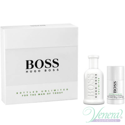 Boss Bottled Unlimited Комплект (EDT 100ml + Deo Stick 75ml) за Мъже Мъжки Комплекти