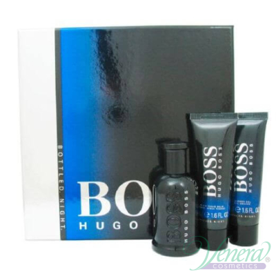 Boss Bottled Night Комплект (EDT 50ml + AS Balm 50ml + SG 50ml) за Мъже За Мъже