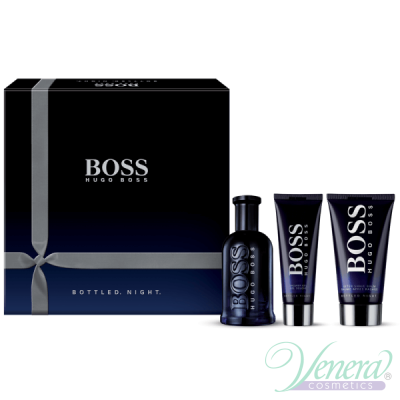 Boss Bottled Night Комплект (EDT 100ml + AS Balm 75ml + SG 50ml) за Мъже За Мъже