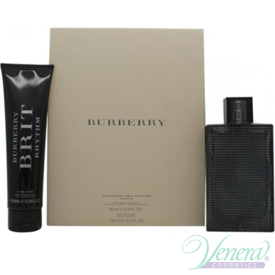 Burberry Brit Rhythm Set (EDT 90ml + Shower Gel 100ml) за Мъже Мъжки Комплекти