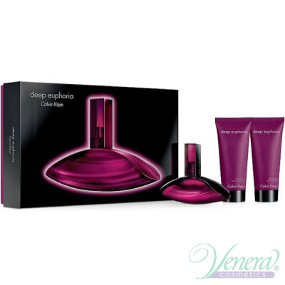 Calvin Klein Deep Euphoria Комплект (EDP 100ml + BL 100ml + SG 100ml) за Жени Дамски Комплекти