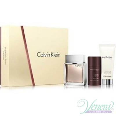 Calvin Klein Euphoria Комплект (EDT 100ml + AS Balm 100ml + Deo Stick 75ml) за Мъже За Мъже