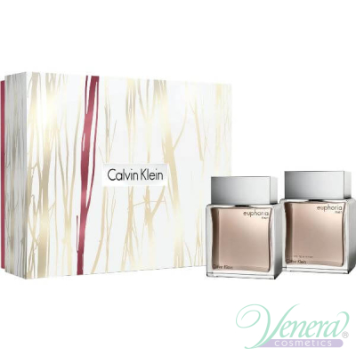 Calvin Klein Euphoria Комплект (EDT 100ml + AS Lotion 100ml) за Мъже Мъжки Комплекти