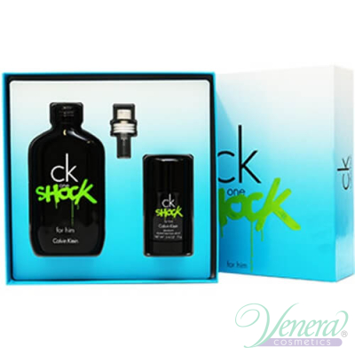Calvin Klein CK One Shock Комплект (EDT 200ml + Deo Stick 75ml) за Мъже За Мъже