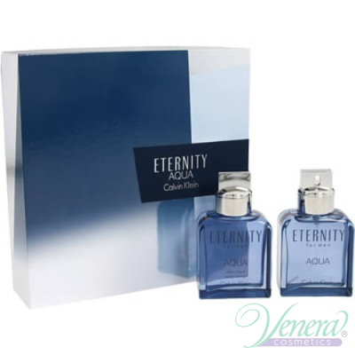 Calvin Klein Eternity Aqua Комплект (EDT 100ml + After Shave Lotion 100ml) за Мъже За Мъже