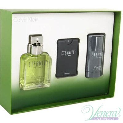 Calvin Klein Eternity Комплеткт (EDT 100ml + AS Balm 100ml + Deo Stick 75ml) за Мъже За Мъже