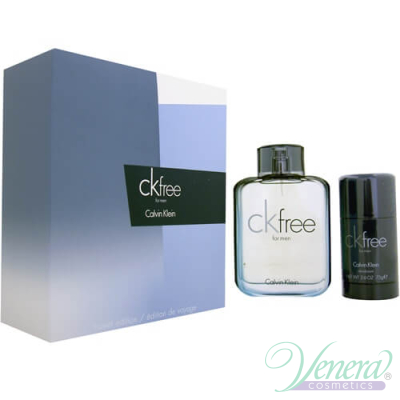Calvin Klein CK Free Комплект (EDT 100ml + Deo Stick 75ml) за Мъже За Мъже