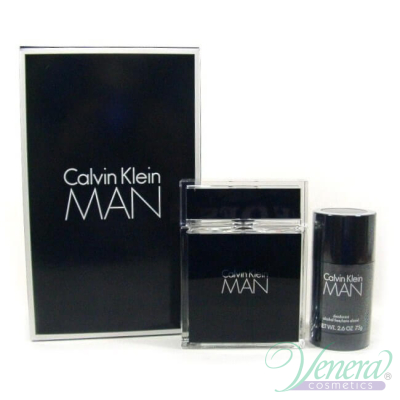 Calvin Klein Man Комплект (EDT 100ml + Deo Stick 75ml) за Мъже За Мъже
