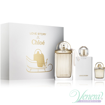 Chloe Love Story Комплект (EDP 75ml + EDP 7.5ml + Body Lotion 100ml) за Жени Дамски Комплекти