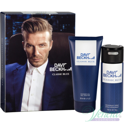 David Beckham Classic Blue Комплект (Deo Spray 150ml + SG 200ml) за Мъже Мъжки Комплекти