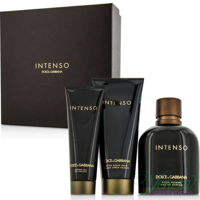 Dolce&Gabbana Pour Homme Intenso Комплект (EDP 125ml + AS Balm 100ml +SG 50ml) за Мъже Мъжки Парфюми