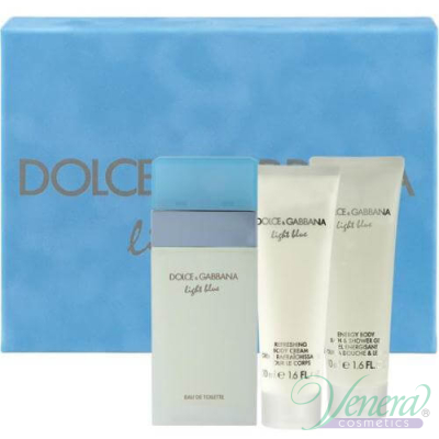 D&G Light Blue Комплект (EDT 50ml + Body Cream 50ml + SG 50ml) за Жени За Жени