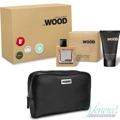 Dsquared2 He Wood Комплект (EDT 50ml + Body Lotion 100ml + Bag) за Мъже За Мъже