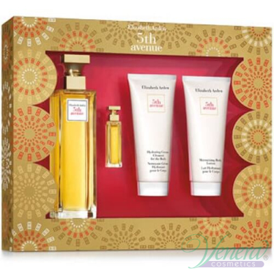 Elizabeth Arden 5th Avenue Set (EDP 125ml + EDP 7ml + BL 100ml + Cream 100ml) за Жени За Жени