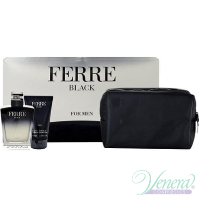 Ferre Black Комплект (EDT 100ml + SG 100ml + Несесер) за Мъже Мъжки Комплекти