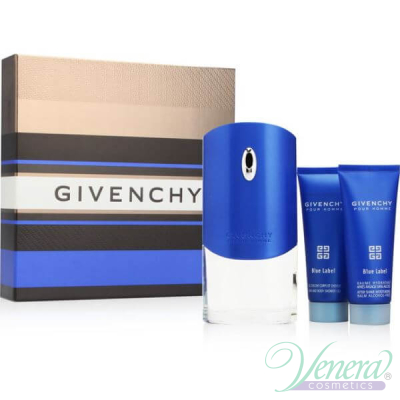 Givenchy Pour Homme Blue Label Комплект (EDT 100ml + AS Balm 75ml + SG 75ml) за Мъже За Мъже