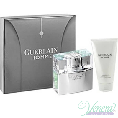 Guerlain Homme Комплект (EDT 80ml + SG 75ml) Travel за Мъже Мъжки Комплекти