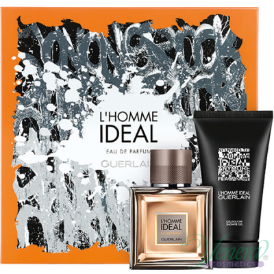 Guerlain L'Homme Ideal Eau de Parfum Комплект (EDP 50ml + SG 75ml) за Мъже Мъжки Комплекти