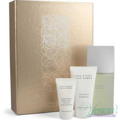 Issey Miyake L'Eau D'Issey Pour Homme Комплект (EDT 75ml+ASBalm  30ml+SG 75ml) за Мъже За Мъже