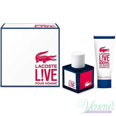 Lacoste Live Комплект (EDT 100ml + Shower Gel 100ml) за Мъже За Мъже Комплекти
