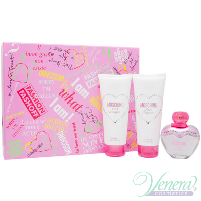 Moschino Pink Bouquet Комплект (EDT 50ml + SG 100ml + BL 100ml) за Жени Дамски Комплекти