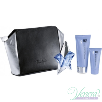 Thierry Mugler Angel Set (EDP 25ml + BL 100ml + SG 100ml + несесер) за Жени За Жени
