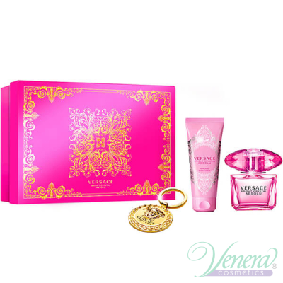 Versace Bright Crystal Absolu Комплект (EDP 90ml + BL 100ml + Ключодържател) за Жени Дамски Комплекти