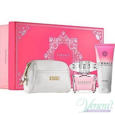 Versace Bright Crystal Комплект (EDT 90ml + BL 100ml + несесер) за Жени За Жени