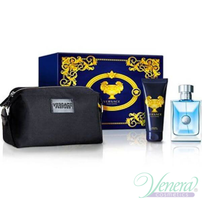 Versace Pour Homme Комплект (EDT 100ml + Shower Gel 100ml + Несесер) за Мъже За Мъже