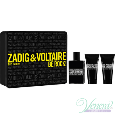 Zadig & Voltaire This is Him Комплект (EDT 50ml + SG 50ml + SG 50ml) Be Rock! за Мъже Мъжки Комплекти
